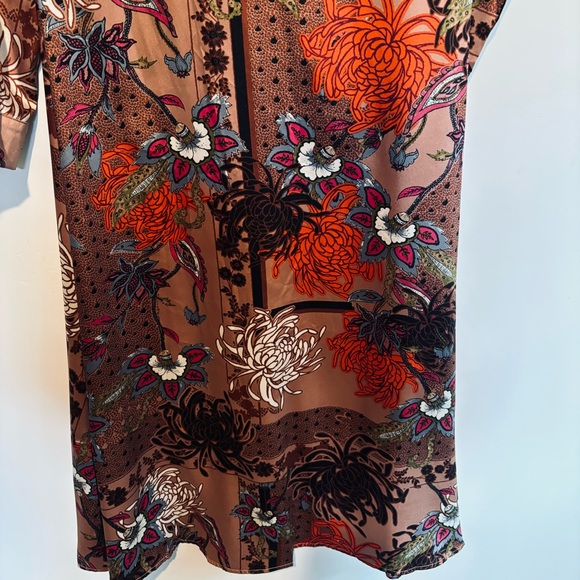 gimmick by BKE Kimono in Asian Orange/Brown/Black Print New. Worn once. - Picture 9 of 10
